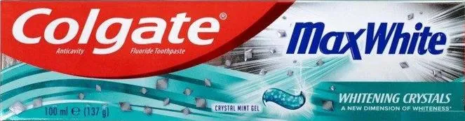 Зубна паста Colgate Max White Макс Блиск Кришталева м'ята, 100 мл