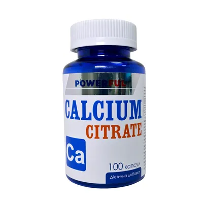 Кальцію цитрат POWERFUL Calcium Citrate капсули №100 у бан.