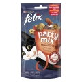 Лакомство для взрослых кошек Purina Felix Party Mix Гриль Микс со вкусом курицы, говядины и лосося, 60 г