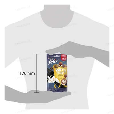 Ласощі для дорослих кішок Purina Felix Party Mix Оріджинал Мікс зі смаком курки, печінки і індички, 60 г