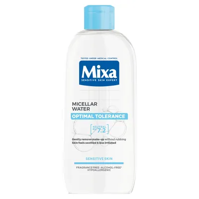 Міцелярна вода Mixa Optimal Tolerance для чутливої шкіри обличчя, 400 мл