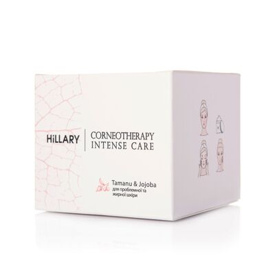 Крем для лица Hillary Corneotherapy Intense Care Tamanu & Jojoba для жирной и проблемной кожи, 50 мл