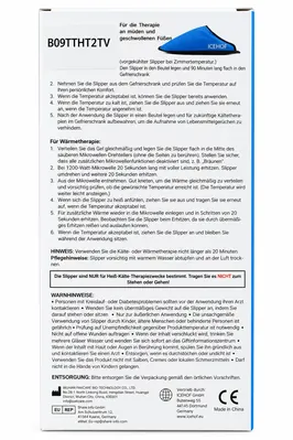 Охолоджуючі тапочки ICEHOF, сині, 1 пара