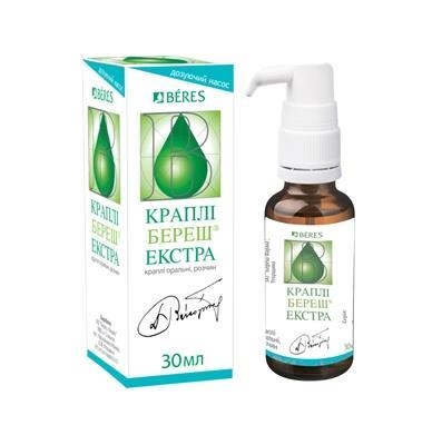 Береш экстра капли ор., р-р по 30 мл №1 во флак. с доз. насос.