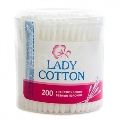 Ватные палочки Lady cotton в банке, 200 штук