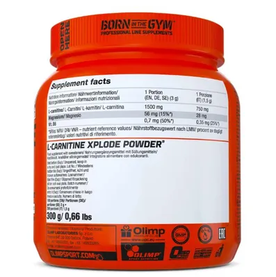 Жироспалювач Olimp L-Carnitine Xplode powder апельсин, 300 г