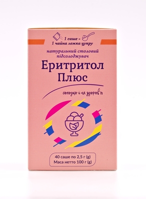 Еритритол Плюс порошок по 2,5 г №40 у саше