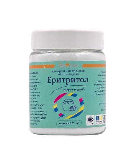 Еритритол порошок по 220 г у полімерному контейнері