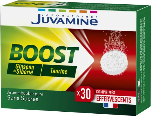 Женьшень + таурин Juvamine Boost шипучі таблетки №30
