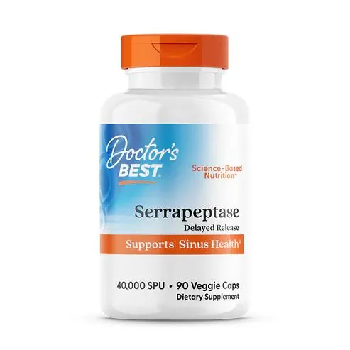 Серрапептаза Doctor's Best Serrapeptase 40000 SPU, 90 капсул