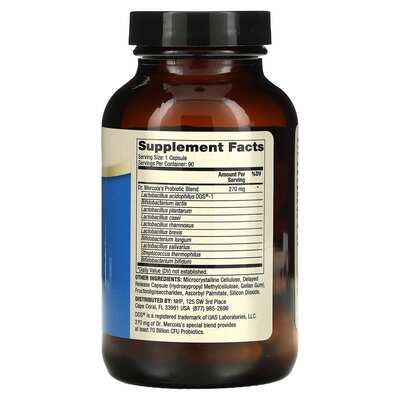Пробіотики Dr. Mercola Complete Probiotics для розщеплення лактози, 90 капсул