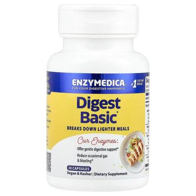 Пищеварительные ферменты Enzymedica Digest Basic, 30 капсул