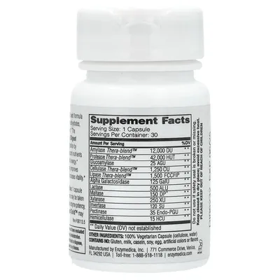 Травні ферменти Enzymedica Digest Complete Enzyme Formula, 30 капсул