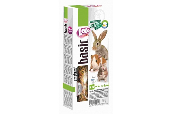 Колосок для грызунов и кроликов Lolo Pets с йогуртом и одуванчиком, 90 г