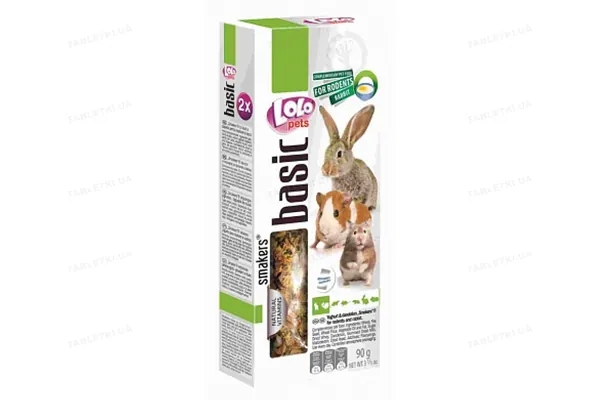 Колосок для гризунів і кроликів  Lolo Pets з йогуртом і кульбабою, 90 г