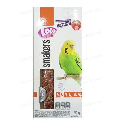 Колосок для папуг Lolo Pets полуничний, 2 штуки
