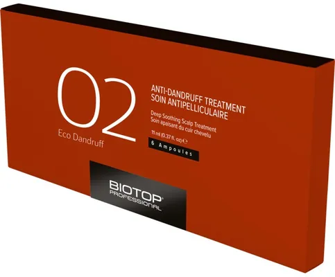 Ампули Biotop 02 Eco Dandruff проти лупи, 6 шт x 11 мл