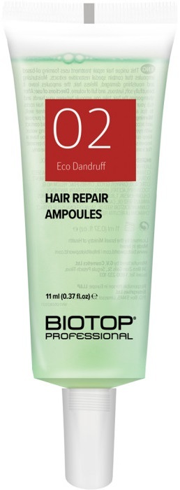 Ампули Biotop 02 Eco Dnadruff проти лупи, 6 шт x 11 мл