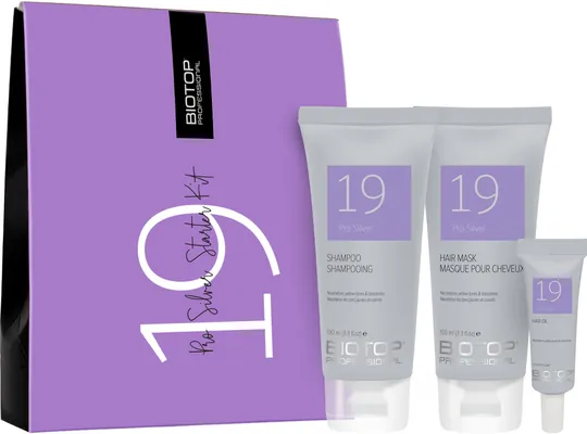 Набір Biotop 19 Pro Silver Starter Kit (шампунь 100 мл + маска 100 мл + олія 10 мл)