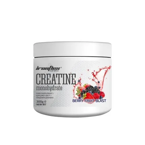 Креатин Ironflex Nutrition Creatine Monohydrate вибух ягід та фруктів, банка 300 г