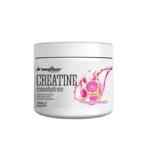 Креатин Ironflex Nutrition Creatine Monohydrate рожевий лимонад, банка 300 г