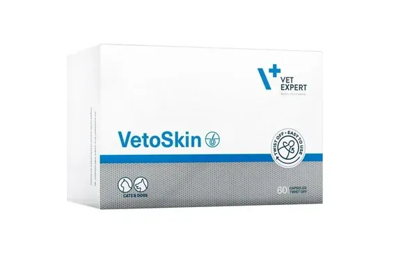 ВетоСкін VetExpert VetoSkin для собак та кішок, 60 капсул у бліст.