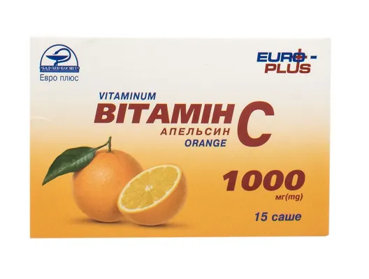 Вітамін С 1000 мг апельсин порошок по 5 г №15 у саше