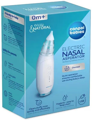 Аспіратор для носа Canpol Babies 9/319 Easy Natural електричний дитячий, 1 шт
