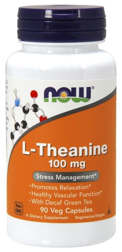 L-теанин NOW L-Theanine 100 мг веганские капсулы №90