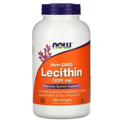 Лецитин NOW Lecithin 1200 мг мягкие гелевые капсулы №200