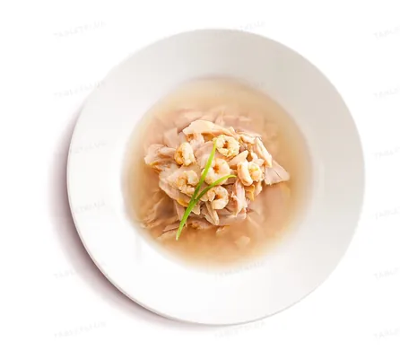 Корм вологий Cherie Flaked Yellowfin Mix Skipjack Tuna & Shrimp для котів з ніжними шматочками тунця та креветок в соусі, 80 г