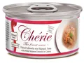 Корм вологий Cherie Flaked Yellowfin Mix Skipjack Tuna & Wild Salmon для котів з ніжними шматочками тунця та дикого лосося в соусі, 80 г