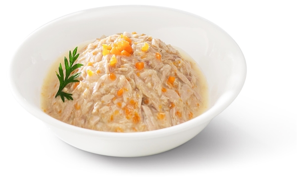 Корм влажный Cherie Complete & Balanced Diet для кошек с кусочками тунца и моркови в соусе для поддержания мочевыводящих путей, 80 г
