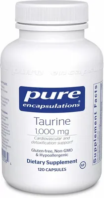 Таурин Pure Encapsulations Taurine 1000 мг, 120 капсул