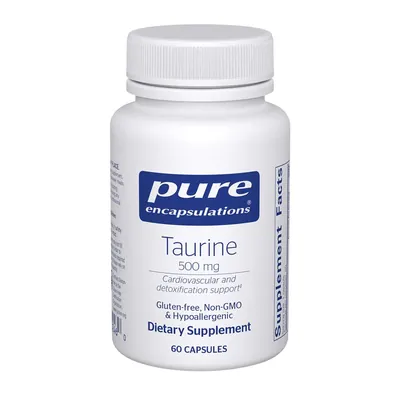 Таурин Pure Encapsulations Taurine 500 мг, 60 капсул