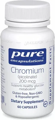 Хром (піколінат) Pure Encapsulations Chromium (picolinate) 200 мкг, 60 капсул