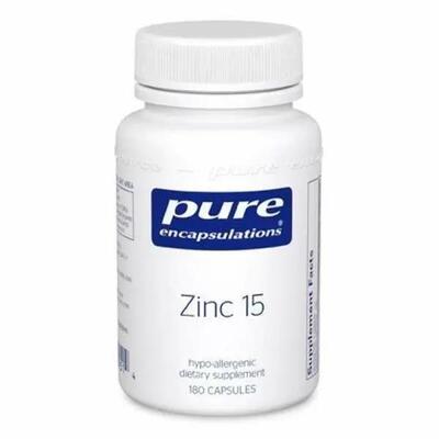 Цинк Pure Encapsulations Zinc 15 мг, 180 капсул
