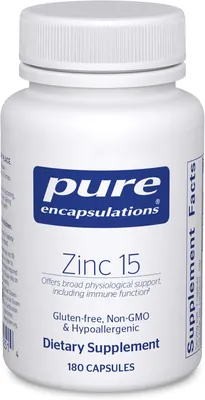 Цинк Pure Encapsulations Zinc 15 мг, 180 капсул