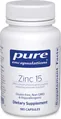 Цинк Pure Encapsulations Zinc 15 мг, 180 капсул