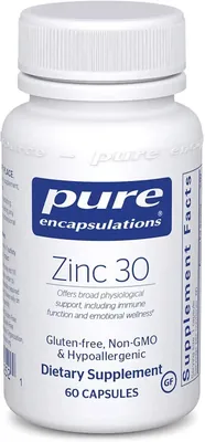 Цинк Pure Encapsulations Zinc 30 мг, 60 капсул