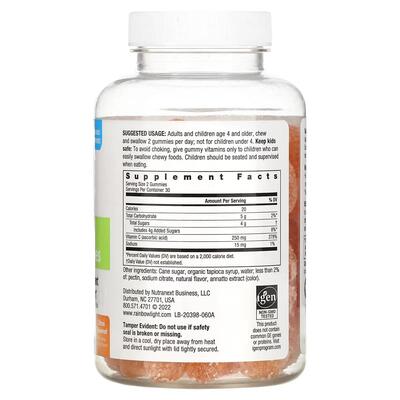 Витамин C Rainbow Light Vitamin C Gummies со вкусом цитруса, 60 жевательных конфет