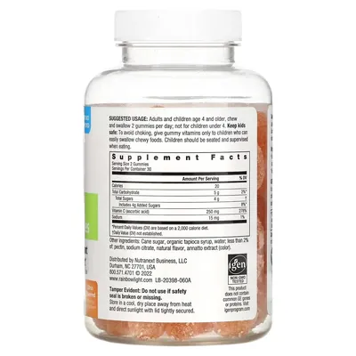 Вітамін C Rainbow Light Vitamin C Gummies зі смаком цитрусу, 60 жувальних цукерок