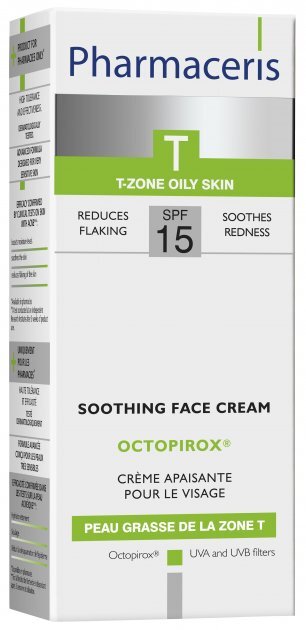 Крем для лица Pharmaceris T Octopirox SPF15 успокаивающий для кожи с себореей, покрасневшей, склонной к шелушению, 30мл