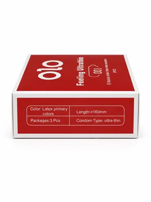 Презервативи OLO 001 Red ультратонкі, ваніль, 3 штуки