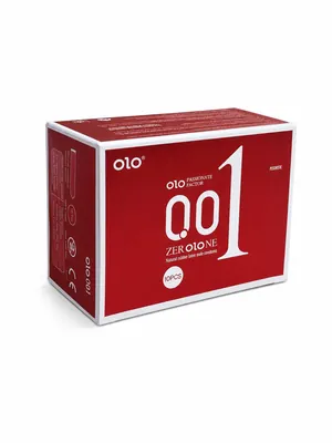 Презервативи OLO 001 Red ультратонкі, ваніль, 10 штук