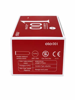 Презервативи OLO 001 Red ультратонкі, ваніль, 10 штук