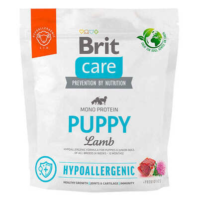 Корм сухой Brit Care Dog Hypoallergenic Puppy гипоаллергенный для щенков всех пород, ягненок, 1 кг
