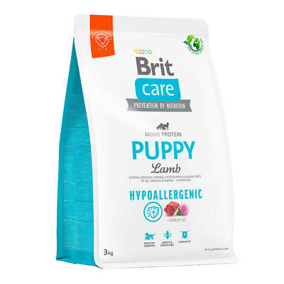 Корм сухой Brit Care Dog Hypoallergenic Puppy гипоаллергенный для щенков всех пород, ягненок, 3 кг