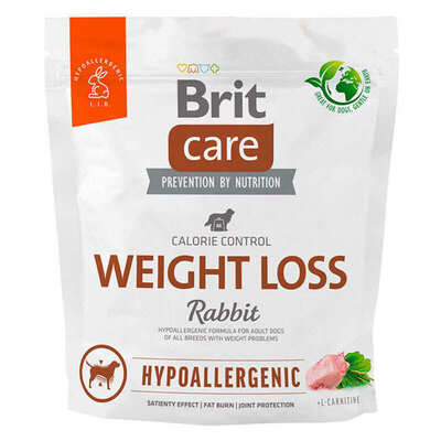 Корм сухой Brit Care Dog Hypoallergenic Weight Loss для собак с лишним весом, кролик, 1 кг