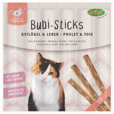 Лакомство Bubimex Bubi Sticks with Poultry and Liver Снеки жевательные с птицей и печенью для кошек, 30 г
